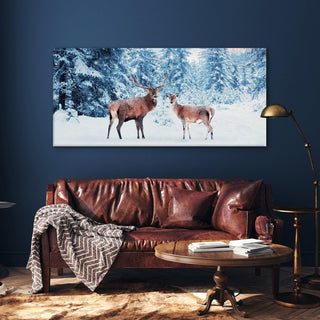 Amazing Wildlife Wall Art. Large Canvas Framed Digital Reprints of Jungle, Wildlife, Animals and Birds. Ready To Hang. Size:  24 Inch x 48 Inch (WBWA33) - Khirki.in