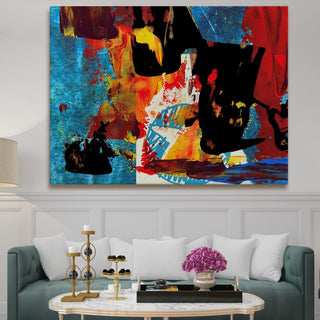 Framed Abstract Oil Pastel Style Wall Art Painting For Home and Hotels Wall Decoration (ABWA02) - Khirki.in