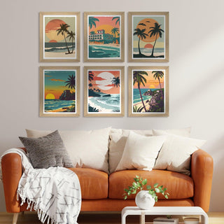 European Cafe & Travel Art Framed Poster Sets (ARTFM023) - Khirki.in
