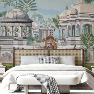 Ethnic Indian Wall Murals. Traditional Mughal Art Full Wall Wallpaper. (ETHMRL014)
