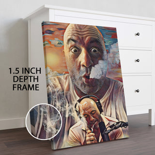 Joe Rogan – Bold Artistic Portrait Wall Art, HD Canvas Print, Framed, Ready to Hang. (POMWA330)