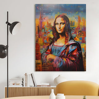 Urban Mona Lisa Painting, HD Canvas Print, Wall Art for Home, Office. Ready to Hang. (MOWA16)