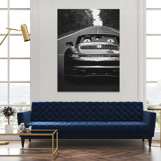 Vintage Cars And Bikes Wall Art. HD Canvas Print, Framed, Ready to Hang. (VCBWA23)