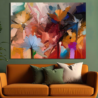 PAPER PLANE DESIGN Canvas Floral Wall Art: A Symphony of Nature's Elegance Large Size Canvas Framed Paintings For Living Room, Office, Home Decor. (FLWA13) - Khirki.in