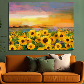 PAPER PLANE DESIGN Canvas Floral Wall Art: A Symphony of Nature's Elegance Large Size Canvas Framed Paintings For Living Room, Office, Home Decor. (FLWA16) - Khirki.in