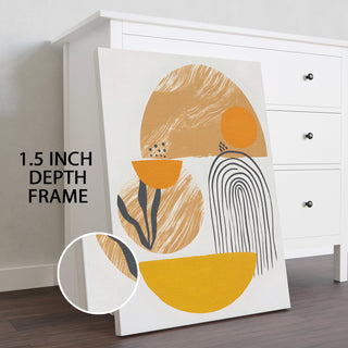 Golden Balance Wall Art Painting, HD Canvas Print, Framed, Ready to Hang. (POMWA195)