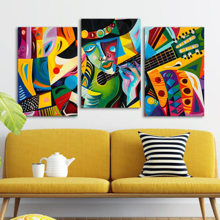 Jazz Musician, Modern Art, HD Canvas Print, Framed, Ready to Hang. (MAWA21)