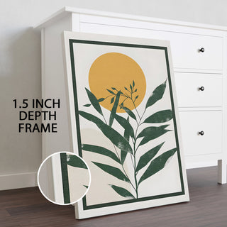 Lush Minimal Wall Art Painting, HD Canvas Print, Framed, Ready to Hang. (POMWA200)