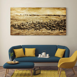 Amazing Wildlife Wall Art. Large Canvas Framed Digital Reprints of Jungle, Wildlife, Animals and Birds. Ready To Hang. Size:  24 Inch x 48 Inch (WBWA31) - Khirki.in