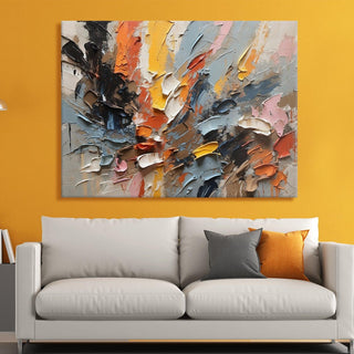 Large Abstract Modern Art Painting, HD Canvas Print, Framed, Ready to Hang. (ABWA21)