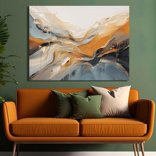 Abstract Oil Pastel Style Wall Art Painting, HD Canvas Print, Framed, Ready to Hang. (ABWA29)