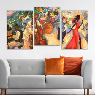 Sounds of Jazz Club, HD Canvas Print, Framed, Ready to Hang. (MAWA23)