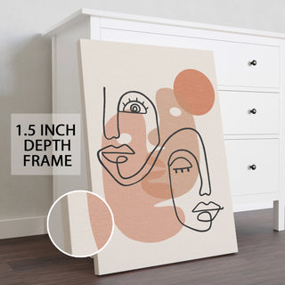 Boho and Chic Art Canvas Gallery Wrap Painting | Eclectic Modern Art Theme (BOWA17)