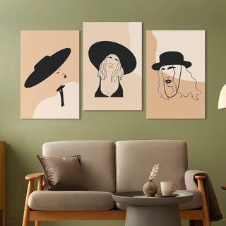 Minimalistic Fashion Art Painting, HD Canvas Print, Framed, Ready to Hang. (MAWA28)