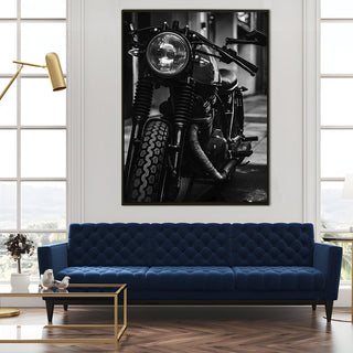 Vintage Cars & Bikes  Wall Art. HD Canvas Print, Framed, Ready to Hang. (VCBWA19)
