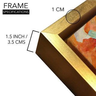 Framed Abstract Oil Pastel Style Wall Art Painting For Home and Hotels Wall Decoration (ABWA13) - Khirki.in