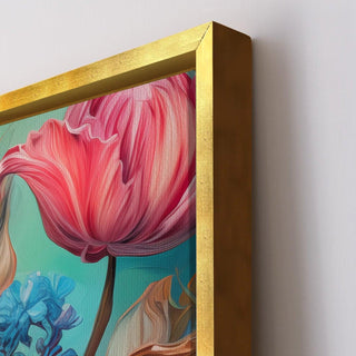 PAPER PLANE DESIGN Canvas Floral Wall Art: A Symphony of Nature's Elegance Large Size Canvas Framed Paintings For Living Room, Office, Home Decor. (FLWA19) - Khirki.in