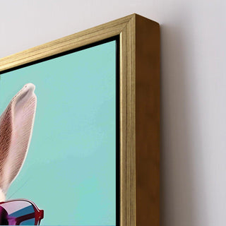 Cool Rabbit with Sunglasses – Pop Art Animal High Definition Portrait Canvas Wall Art. (POWA65)
