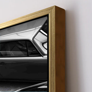 Vintage Cars And Bikes Wall Art. HD Canvas Print, Framed, Ready to Hang. (VCBWA24)