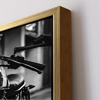 Vintage Cars & Bikes  Wall Art. HD Canvas Print, Framed, Ready to Hang. (VCBWA19)