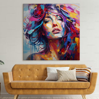 Large Abstract Modern Art Painting, HD Canvas Print, Framed, Ready to Hang. (MAWA36)