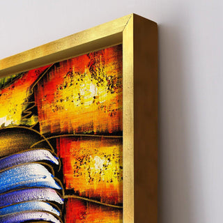 Framed Abstract Oil Pastel Style Wall Art Painting For Home and Hotels Wall Decoration (ABWA04) - Khirki.in