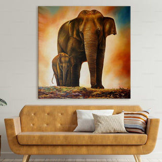 Large Wildlife Canvas Wall Art Painting for Living Room and Office (WBWA86).