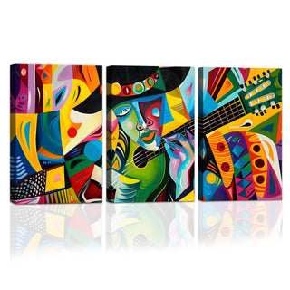 Jazz Musician, Modern Art, HD Canvas Print, Framed, Ready to Hang. (MAWA21)