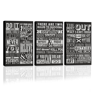 Vintage Chalkboard Style Inspirational Wall Art, HD Canvas Print, Framed, Ready to Hang. (MOWA05)