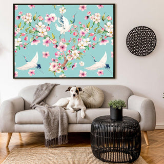 PAPER PLANE DESIGN Canvas Floral Wall Art: A Symphony of Nature's Elegance Large Size Canvas Framed Paintings For Living Room, Office, Home Decor. (FLWA14) - Khirki.in