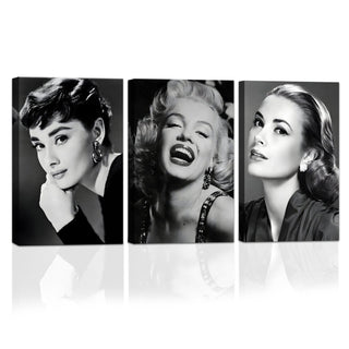 Classic Fashion Icons Wall Art, HD Canvas Print, Framed, Ready to Hang. (MAWA30)