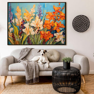 PAPER PLANE DESIGN Canvas Floral Wall Art: A Symphony of Nature's Elegance Large Size Canvas Framed Paintings For Living Room, Office, Home Decor. (FLWA06) - Khirki.in