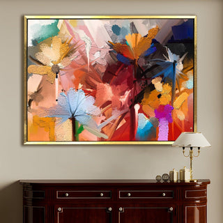 PAPER PLANE DESIGN Canvas Floral Wall Art: A Symphony of Nature's Elegance Large Size Canvas Framed Paintings For Living Room, Office, Home Decor. (FLWA13) - Khirki.in