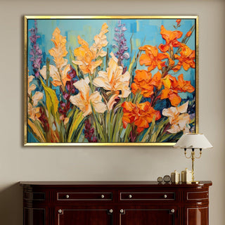 PAPER PLANE DESIGN Canvas Floral Wall Art: A Symphony of Nature's Elegance Large Size Canvas Framed Paintings For Living Room, Office, Home Decor. (FLWA06) - Khirki.in