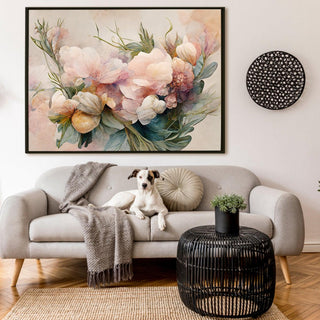 PAPER PLANE DESIGN Canvas Floral Wall Art: A Symphony of Nature's Elegance Large Size Canvas Framed Paintings For Living Room, Office, Home Decor. (FLWA17) - Khirki.in