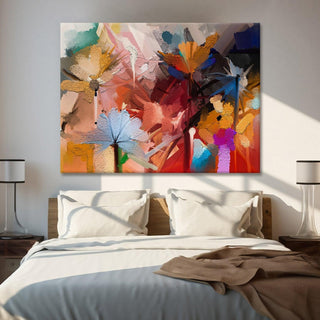 PAPER PLANE DESIGN Canvas Floral Wall Art: A Symphony of Nature's Elegance Large Size Canvas Framed Paintings For Living Room, Office, Home Decor. (FLWA13) - Khirki.in
