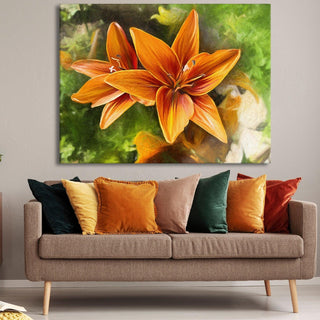 PAPER PLANE DESIGN Canvas Floral Wall Art: A Symphony of Nature's Elegance Large Size Canvas Framed Paintings For Living Room, Office, Home Decor. (FLWA09) - Khirki.in