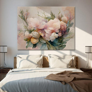 PAPER PLANE DESIGN Canvas Floral Wall Art: A Symphony of Nature's Elegance Large Size Canvas Framed Paintings For Living Room, Office, Home Decor. (FLWA17) - Khirki.in