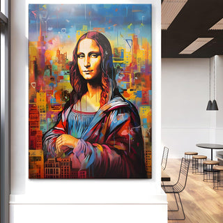 Urban Mona Lisa Painting, HD Canvas Print, Wall Art for Home, Office. Ready to Hang. (MOWA16)