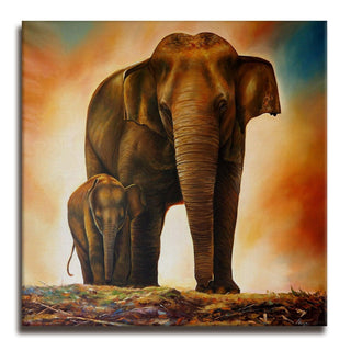 Large Wildlife Canvas Wall Art Painting for Living Room and Office (WBWA86).