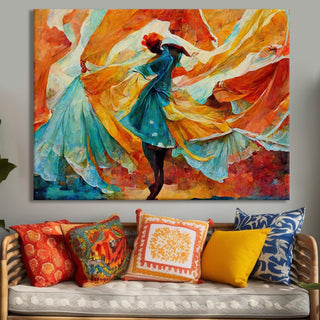 Framed Abstract Oil Pastel Style Wall Art Painting For Home and Hotels Wall Decoration (ABWA13) - Khirki.in