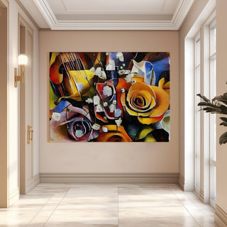Framed Abstract Oil Pastel Style Wall Art Painting For Home and Hotels Wall Decoration (ABWA01) - Khirki.in