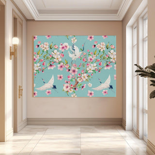 PAPER PLANE DESIGN Canvas Floral Wall Art: A Symphony of Nature's Elegance Large Size Canvas Framed Paintings For Living Room, Office, Home Decor. (FLWA14) - Khirki.in