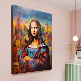 Urban Mona Lisa Painting, HD Canvas Print, Wall Art for Home, Office. Ready to Hang. (MOWA16)