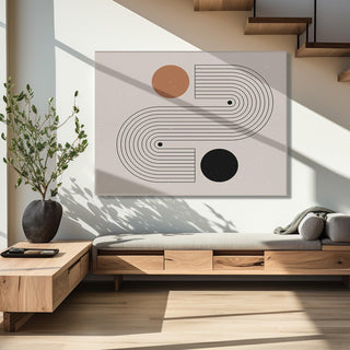 Framed Canvas Digital Abstract Modern Art Wall Painting For Home and Hotels Wall Decoration. Digital Reprint (ABWA19) - Khirki.in