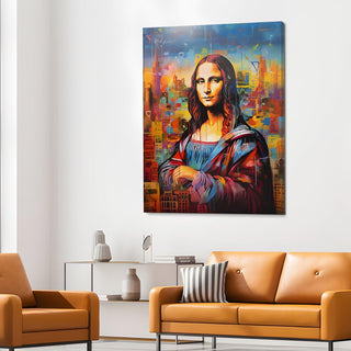 Urban Mona Lisa Painting, HD Canvas Print, Wall Art for Home, Office. Ready to Hang. (MOWA16)
