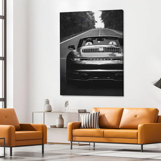 Vintage Cars And Bikes Wall Art. HD Canvas Print, Framed, Ready to Hang. (VCBWA23)