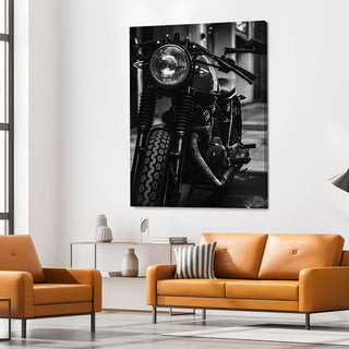 Vintage Cars & Bikes  Wall Art. HD Canvas Print, Framed, Ready to Hang. (VCBWA19)