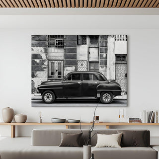 Vintage Cars & Bikes Wall Art. HD Canvas Print, Framed, Ready to Hang. (VCBWA04)
