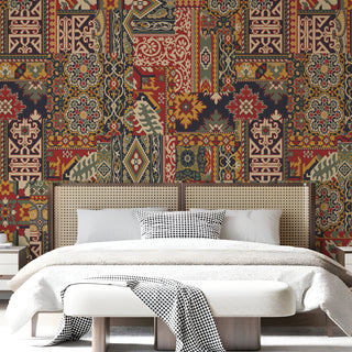 Ethnic Indian Wall Murals. Traditional Mughal Art Full Wall Wallpaper. (ETHMRL017)